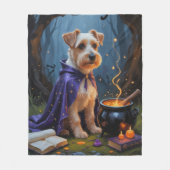Biewer Terrier Hond grillig Halloween schilderij Fleece Deken (Voorkant)