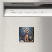 Biewer Terrier Hond grillig Halloween schilderij Magneet (Insitu (Vaatwasser))