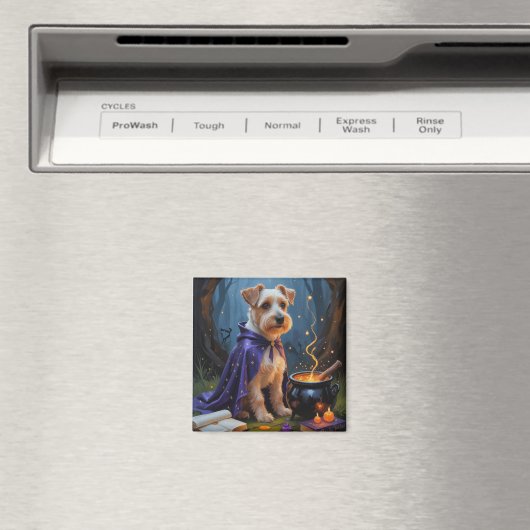 Biewer Terrier Hond grillig Halloween schilderij Magneet (Insitu (Vaatwasser))