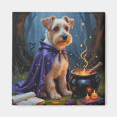 Biewer Terrier Hond grillig Halloween schilderij Magneet (Voorkant)