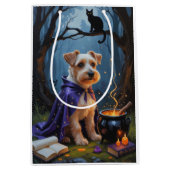 Biewer Terrier Hond grillig Halloween schilderij Medium Cadeauzakje (Voorkant)