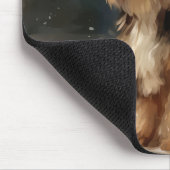 Biewer Terriër Hond in Sneeuw Kerstmis Muismat (Hoek)