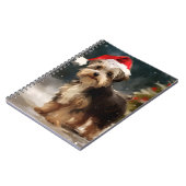 Biewer Terriër Hond in Sneeuw Kerstmis Notitieboek (Linkerzijde)