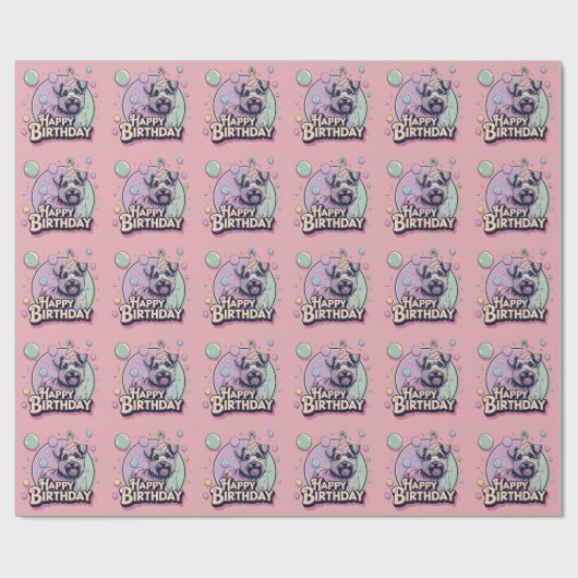 Biewer Terrier hond kleurrijk Cadeaupapier (Vlak)