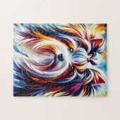 Biewer Terrier Hond Portret Acryl Art Print Hond Legpuzzel (Horizontaal)