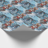 Biewer Terrier Hond Rijden Motorfiets Kerstmis Cadeaupapier (Hoek)