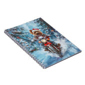 Biewer Terrier Hond Rijden Motorfiets Kerstmis Notitieboek (Rechterzijde)