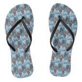 Biewer Terrier Hond Rijden Motorfiets Kerstmis Teenslippers (Voetbed)