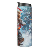 Biewer Terrier Hond Rijden Motorfiets Kerstmis Thermosbeker (Geroteerd rechts)