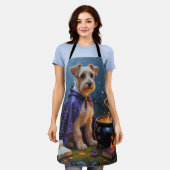 Biewer Terrier hond speelse Halloween-schildering Schort (Gedragen)