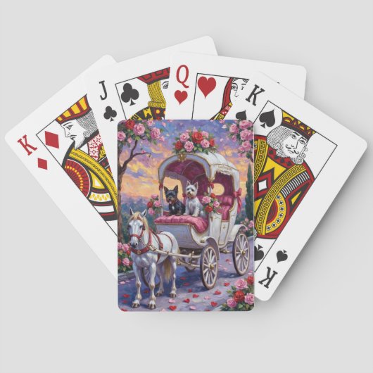 Biewer Terrier Hond Valentijnsdag Pokerkaarten (Achterkant)