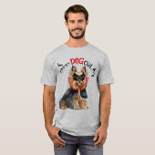 Biewer Terrier Hond Vampier Hond Grappig Halloween T-shirt (Voorkant volledig)
