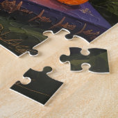 Biewer Terrier-hond Whimsical Halloween-schilderij Legpuzzel (Zijkant)