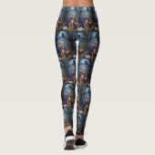 Biewer Terrier-hond Whimsy Halloween-schilderij Leggings (Achterkant)