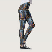 Biewer Terrier-hond Whimsy Halloween-schilderij Leggings (Rechts)