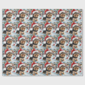 Biewer Terrier Hond Winter Wonderland Kerstvreugde Cadeaupapier (Vlak)