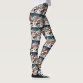 Biewer Terrier Hond Winter Wonderland Kerstvreugde Leggings (Rechts)