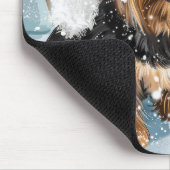 Biewer Terrier Hond Winter Wonderland Kerstvreugde Muismat (Hoek)