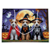 Biewer Terrier Honden Pompoen Halloween Grappig Groot Cadeauzakje (Voorkant)