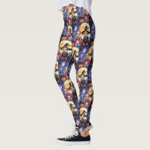 Biewer Terrier Honden Pompoen Halloween Grappig Leggings (Links)