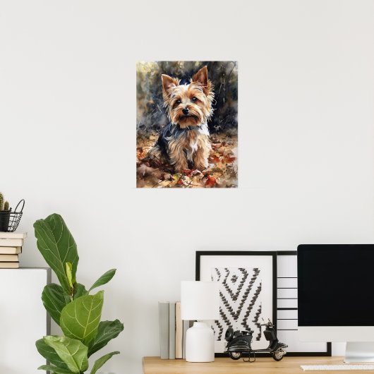 Biewer Terrier Hondenkunst Print Poster (Thuiskantoor)