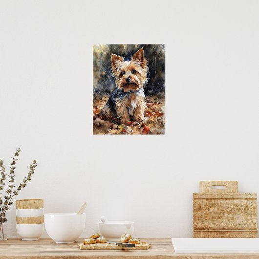 Biewer Terrier Hondenkunst Print Poster (Keuken)