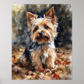 Biewer Terrier Hondenkunst Print Poster (Voorkant)