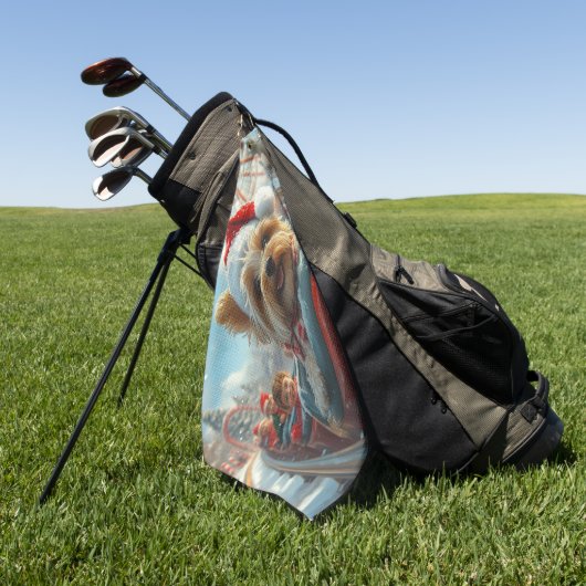 Biewer Terrier Hondenroller Onderzetter Kerst Golfhanddoek (Groen)