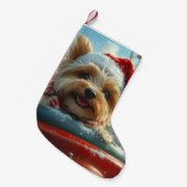 Biewer Terrier Hondenroller Onderzetter Kerst Kleine Kerstsok (Voorkant (Hangend))