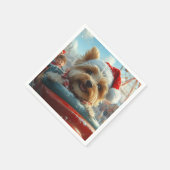 Biewer Terrier Hondenroller Onderzetter Kerst Servet (Hoek)