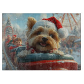 Biewer Terrier Hondenroller Onderzetter Kerst Snijplank (Voorkant)