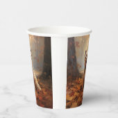 Biewer Terrier in Herfst laat Herfst inspireren Papieren Bekers (Rechts)