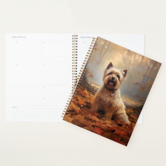 Biewer Terrier in Herfst laat Herfst inspireren Planner (Display)