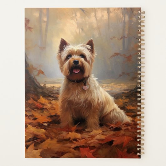 Biewer Terrier in Herfst laat Herfst inspireren Planner (Achterkant)