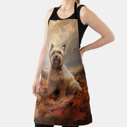 Biewer Terrier in Herfst laat Herfst inspireren Schort (Insitu)