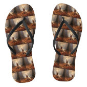Biewer Terrier in Herfst laat Herfst inspireren Teenslippers (Voetbed)