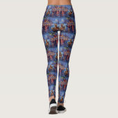 Biewer Terrier Kerst Feestelijke Reis Leggings (Achterkant)