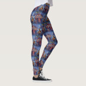 Biewer Terrier Kerst Feestelijke Reis Leggings (Rechts)