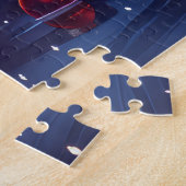 Biewer Terrier Kerst Feestelijke Reis Legpuzzel (Zijkant)