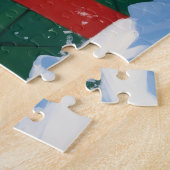 Biewer Terrier Kerst Feestelijke Sneeuwscène Legpuzzel (Zijkant)