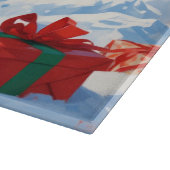 Biewer Terrier Kerst Feestelijke Sneeuwscène Snijplank (Hoek)