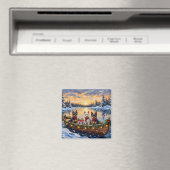 Biewer Terrier Kerstboot Vakantie Magneet (Insitu (Vaatwasser))