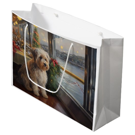 Biewer Terrier Kerstcruise: Pawsome Holiday Groot Cadeauzakje (Voorkant Gekanteld)