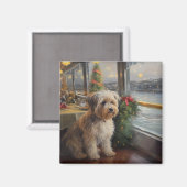 Biewer Terrier Kerstcruise: Pawsome Holiday Magneet (Voorkant / Achterkant)