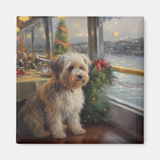 Biewer Terrier Kerstcruise: Pawsome Holiday Magneet (Voorkant)