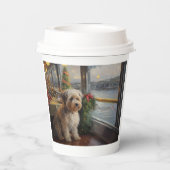 Biewer Terrier Kerstcruise: Pawsome Holiday Papieren Bekers (Achterkant)