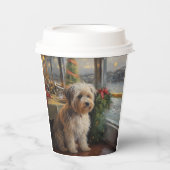 Biewer Terrier Kerstcruise: Pawsome Holiday Papieren Bekers (Voorkant)