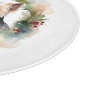 Biewer Terrier Kerstkrans Feestelijke Pup Snijplank (Hoek)