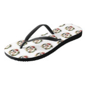 Biewer Terrier Kerstkrans Festieve Pup Teenslippers (Schuin)