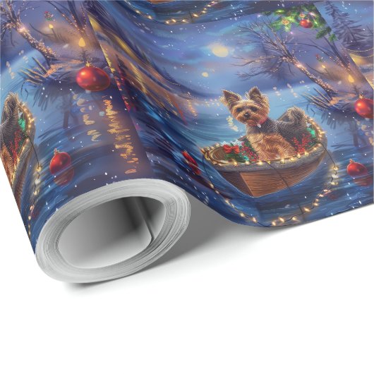 Biewer Terrier Kerstvakantie Cadeaupapier (Rol Hoek)